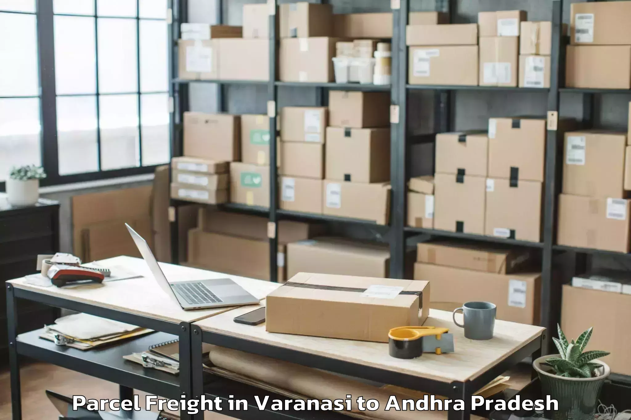 Top Varanasi to Yaddanapudi Parcel Freight Available